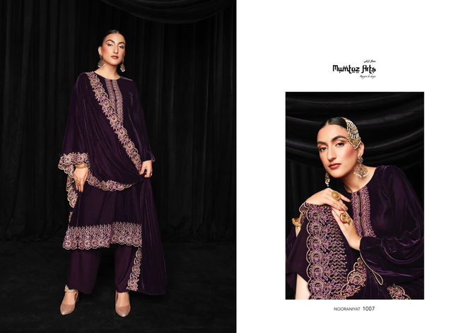 Mumtaz Nooraniyat Fancy Festive Wear Embroidery Velvet Dress Collection